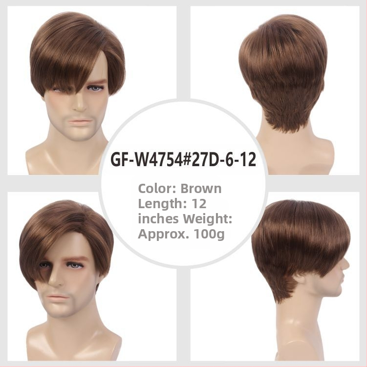 Guangzhou tehase otsemüük Amazoni pühadeparukas meeste simuleeritud õmblusteta õhuke Kani Kareni kuldne parukakomplekt