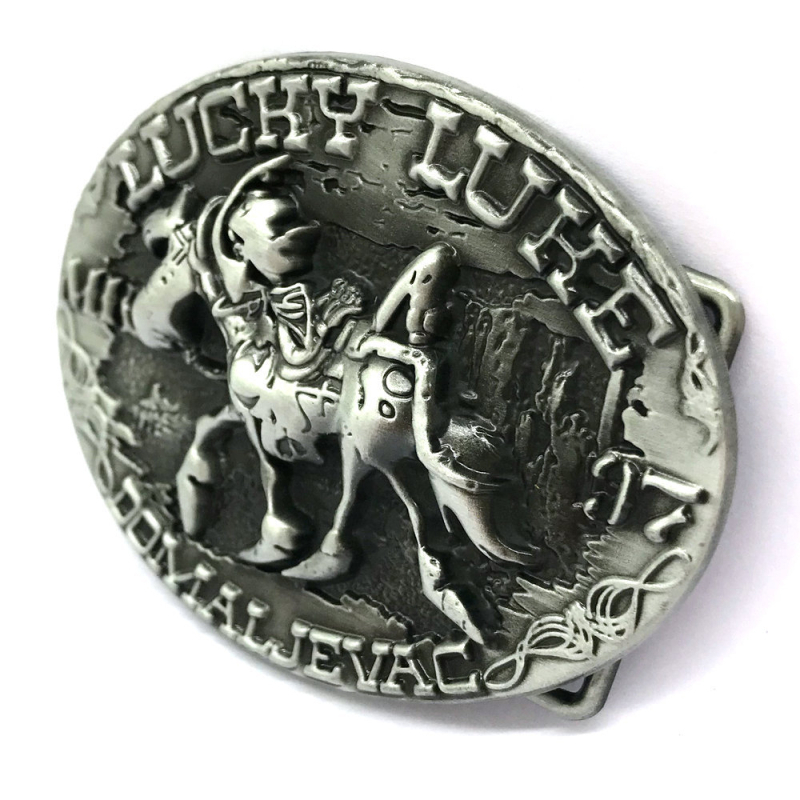 [Yin Su] Western Denim универсален овална буква рицарски колан с катарама през граница доставка от едно парче