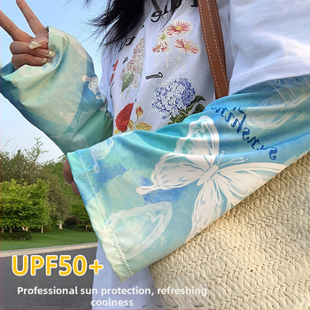 Apsauginės rankovės nuo saulės, vasarinės, drugelio formos, rankovės nuo saulės, šilkinės, apsaugančios nuo UV spindulių, laisvos, didelio dydžio, moteriškos skėčio nuo saulės, didelės spalvos, su rankogaliais