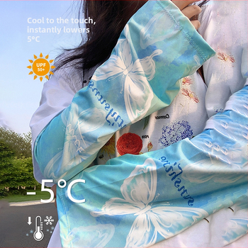 Apsauginės rankovės nuo saulės, vasarinės, drugelio formos, rankovės nuo saulės, šilkinės, apsaugančios nuo UV spindulių, laisvos, didelio dydžio, moteriškos skėčio nuo saulės, didelės spalvos, su rankogaliais