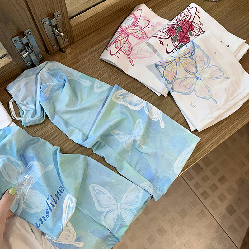 Apsauginės rankovės nuo saulės, vasarinės, drugelio formos, rankovės nuo saulės, šilkinės, apsaugančios nuo UV spindulių, laisvos, didelio dydžio, moteriškos skėčio nuo saulės, didelės spalvos, su rankogaliais