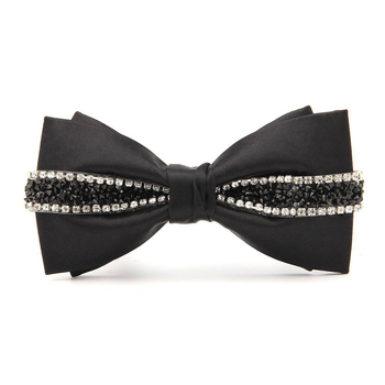 Modna muška dijamantna kravata za mladoženju, vjenčanje, banket, scensko odijelo, haljina, dodaci, leptir kravata