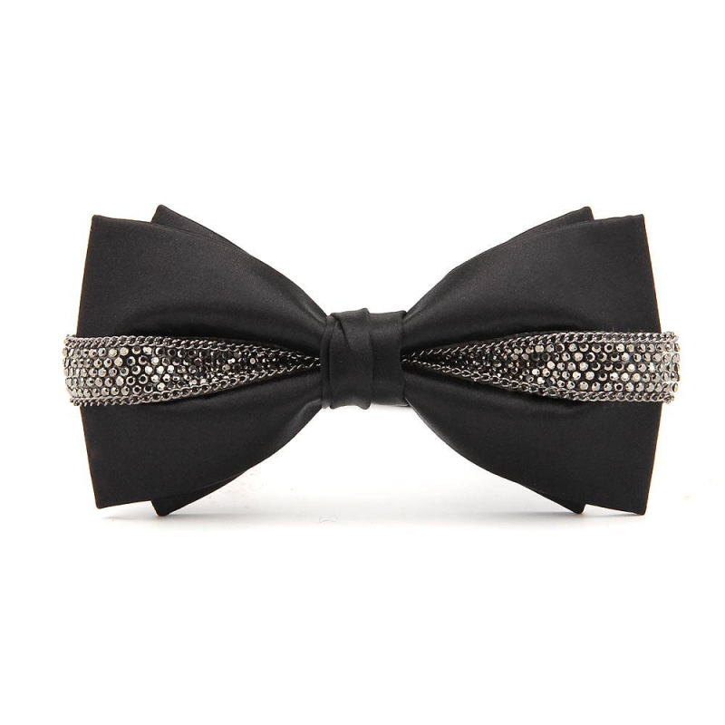 Modna muška dijamantna kravata za mladoženju, vjenčanje, banket, scensko odijelo, haljina, dodaci, leptir kravata
