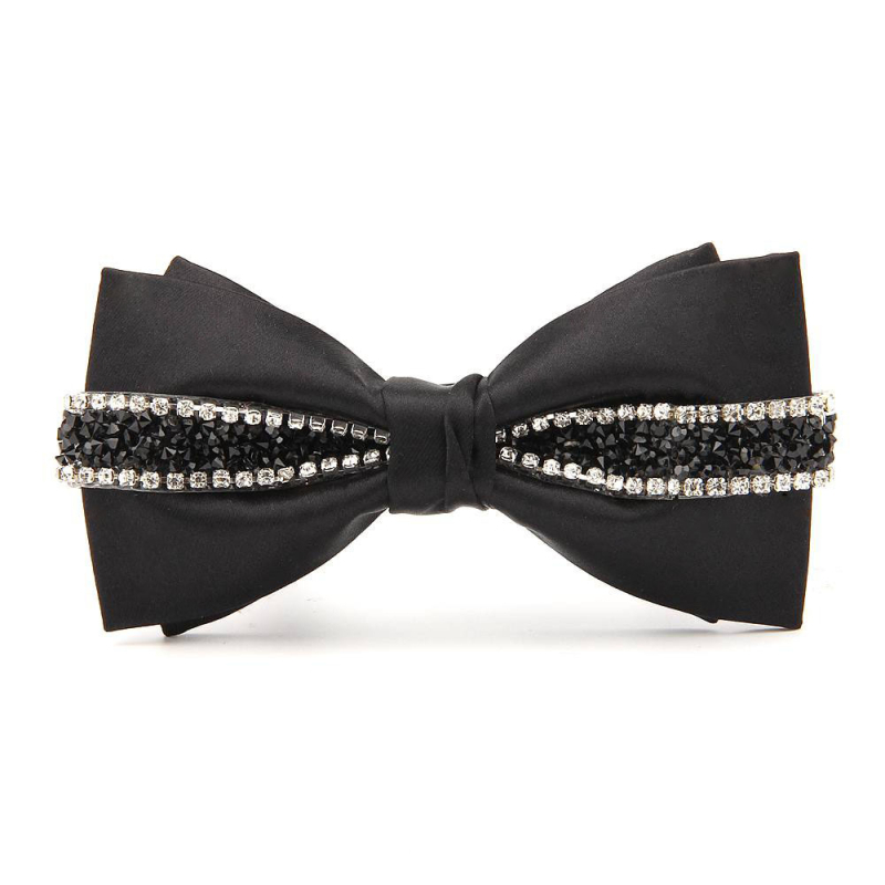 Modna muška dijamantna kravata za mladoženju, vjenčanje, banket, scensko odijelo, haljina, dodaci, leptir kravata