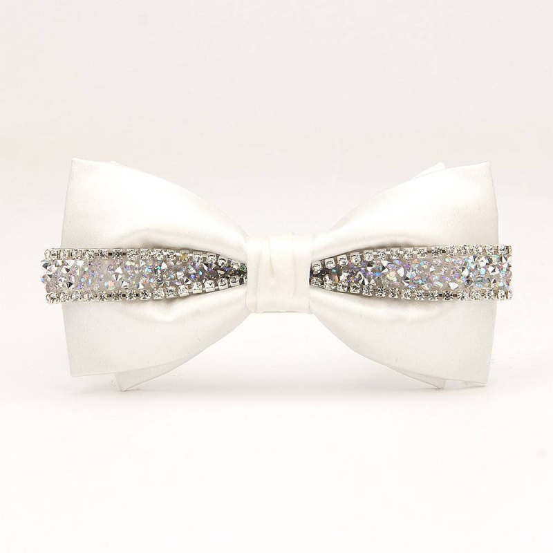 Modna muška dijamantna kravata za mladoženju, vjenčanje, banket, scensko odijelo, haljina, dodaci, leptir kravata