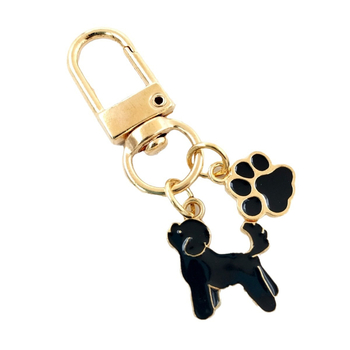 Διασυνοριακά κοσμήματα μόδας χαριτωμένο χαριτωμένο κατοικίδιο ζώο κουτάβι κράμα που στάζει πόδι Χρυσά μπρελόκ τσάντα στολίδια