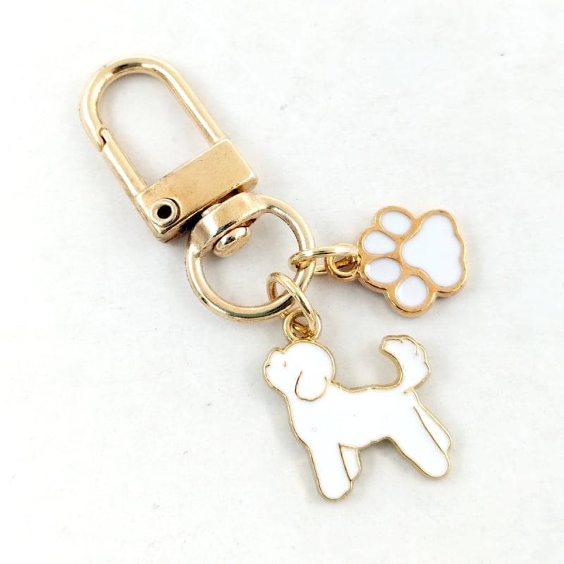 Трансгранични модни бижута, сладки, сладки домашни любимци, кученце, сплав, капеща лапа, златен ключодържател, чанта, орнаменти
