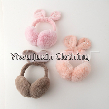 Žiemos naujos mielos kūrybingos ausų šiltos ausinės studentams, atsparios šalčiui, važiuojančios dviračiu, sustorintos perlų pliušinės ausinės