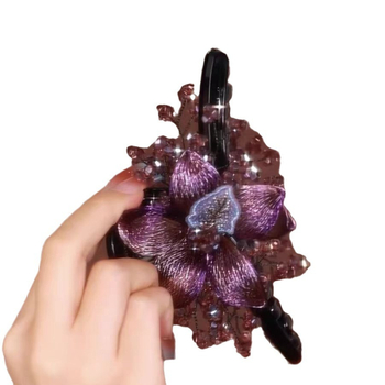 Kerge luksuslik retrohõõrdjas naiste vasktraadist käsitsi kootud kahepoolne elegantne lilleklamber, elegantne juukseklamber, peakate