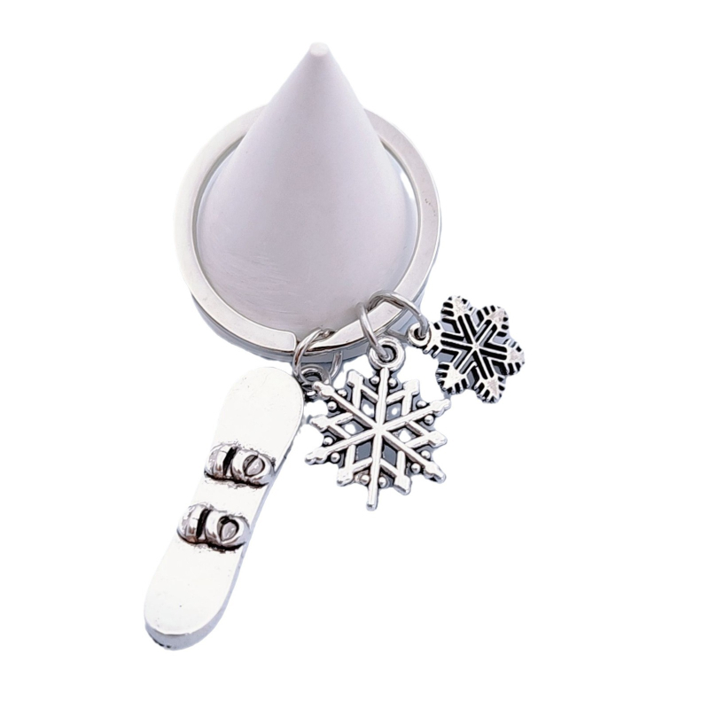 Breloc de iarnă pentru sporturi de zăpadă, snowboarding, fulgi de zăpadă, modă europeană și americană
