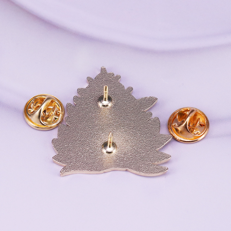 Broșă de rever cu plantă verde strălucitoare, personalitate la modă, rucsac, decorativă, pentru guler