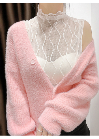 Παιδικό ψεύτικο κολάρο με ματιών, all-match Universal κολάρο, δαντέλα, φθινοπωρινό και χειμερινό κολάρο πουλόβερ, πολύ χαμηλό εσωτερικό γιλέκο με τεχνητή βάση