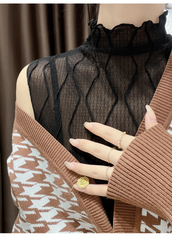 Παιδικό ψεύτικο κολάρο με ματιών, all-match Universal κολάρο, δαντέλα, φθινοπωρινό και χειμερινό κολάρο πουλόβερ, πολύ χαμηλό εσωτερικό γιλέκο με τεχνητή βάση