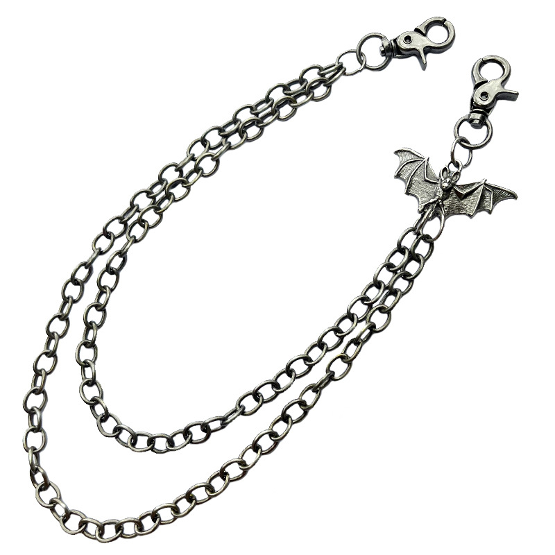 Amazoni enimmüüdud peatänava lahedad tumedad trendikad nahkhiirepüksid, ketiga aksessuaarid, teksad, ketiga vöö, vöökett, meeste hulgimüük