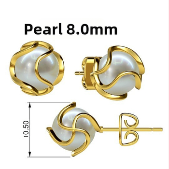 Διασυνοριακή Ζεστή Προσφορά σε Απόθεμα Εξατομικευμένο Σχεδιασμό Περιτυλίγματος Pearl Bud Πολυτελή Γυναικεία Σκουλαρίκια Υψηλής Ποιότητας