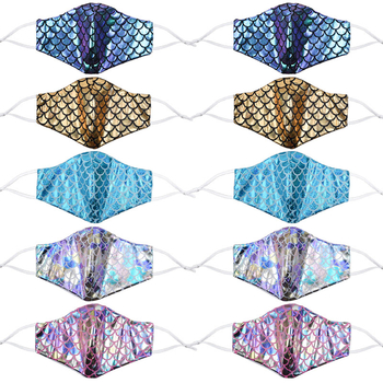 Νέα μάσκα προσώπου με ανακλαστική λέιζερ για το εξωτερικό εμπόριο στην Ευρώπη και τις Ηνωμένες Πολιτείες, AliExpress Yama flash, λαμπερή μάσκα κατώτερης κλίμακας ψαριών για γυναίκες