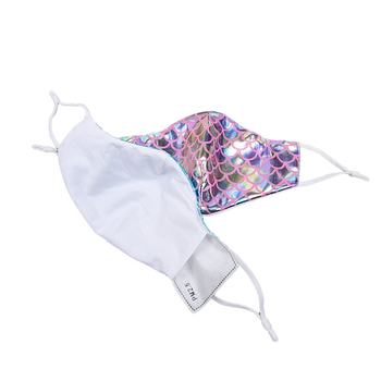 Νέα μάσκα προσώπου με ανακλαστική λέιζερ για το εξωτερικό εμπόριο στην Ευρώπη και τις Ηνωμένες Πολιτείες, AliExpress Yama flash, λαμπερή μάσκα κατώτερης κλίμακας ψαριών για γυναίκες