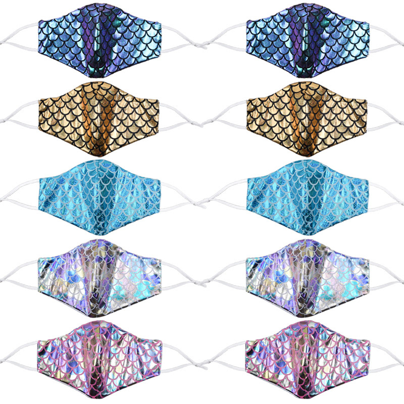 Европа и Съединените щати нова външна търговия лазерно отразяваща маска за личност AliExpress Yama светкавична лъскава маска с по-ниска рибена люспа за жени