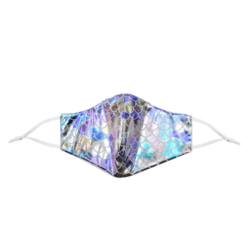 Европа и Съединените щати нова външна търговия лазерно отразяваща маска за личност AliExpress Yama светкавична лъскава маска с по-ниска рибена люспа за жени