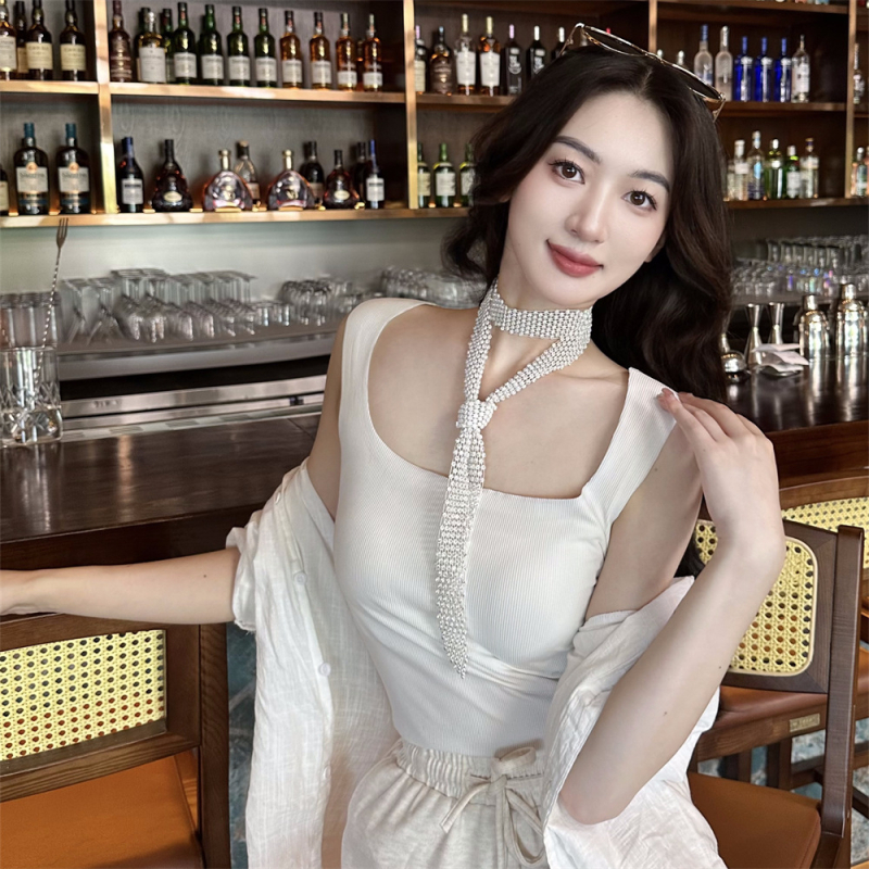 Jūreivių šokių karoliai, ilgi europietiški ir amerikietiški cirkonio juosmens grandinėlės, tarpvalstybinio šaltinio gamintojo „Amazon“ megztinio grandinėlė, tolima meilės kaklaraištis