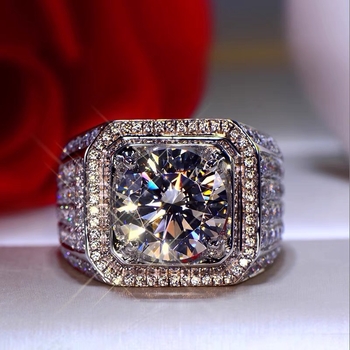 Ženski kameni muški prsten s cirkonom Tvornica nakita Dostava Ženska roba za vanjsku trgovinu Izvor velikog muškog prstena
