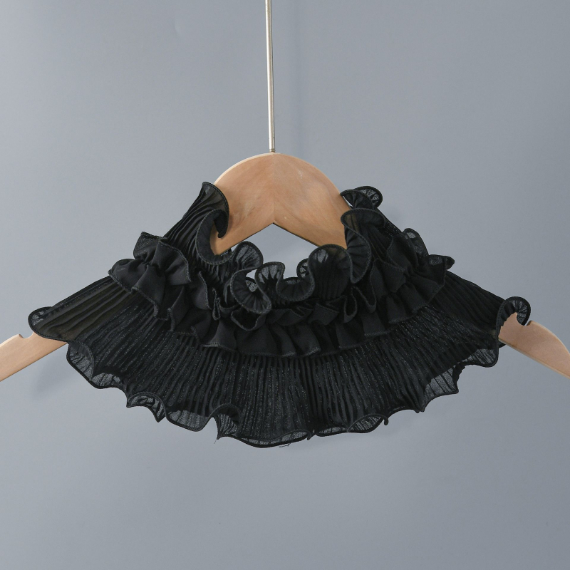 Трансгранична фабрика на едро декоративна яка есенно-зимна пелерина шал с разрошени облачни рамене шал с висока яка