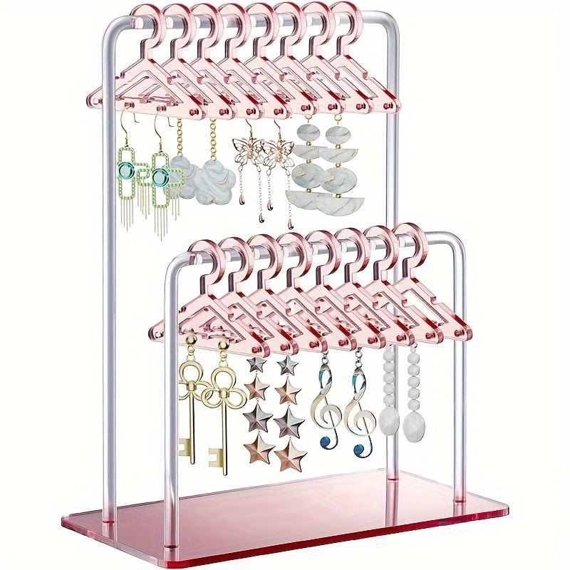 Suport de cercei personalizat cu acrilic, cu ramă pentru costume, suport de afișare pentru cercei
