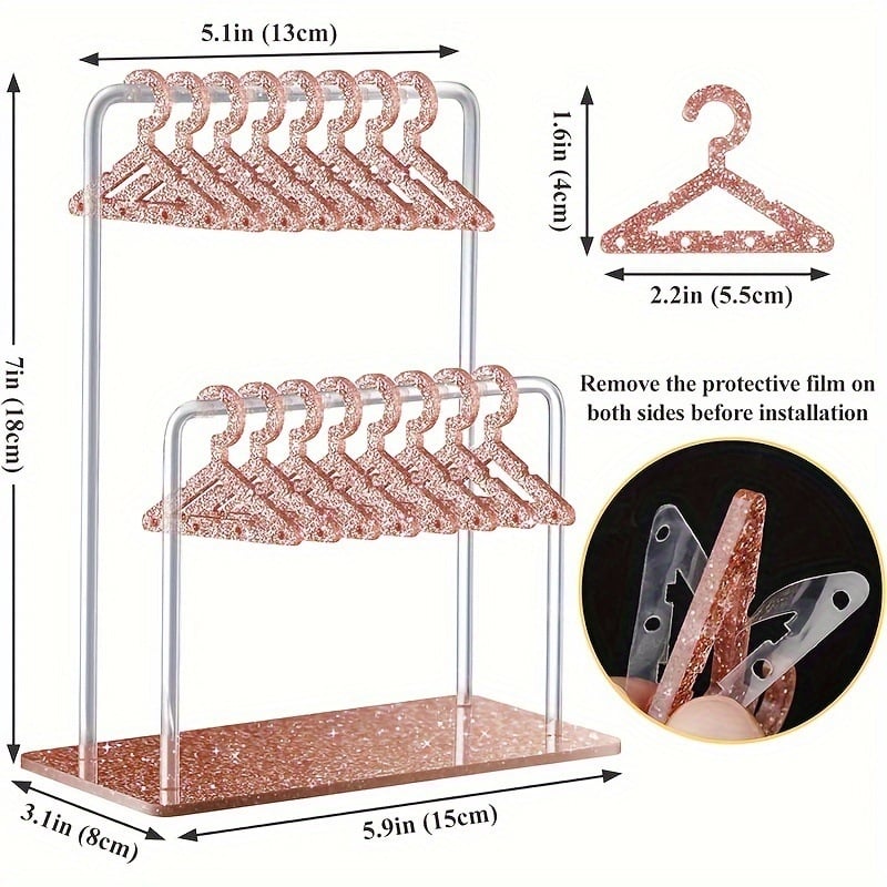 Suport de cercei personalizat cu acrilic, cu ramă pentru costume, suport de afișare pentru cercei