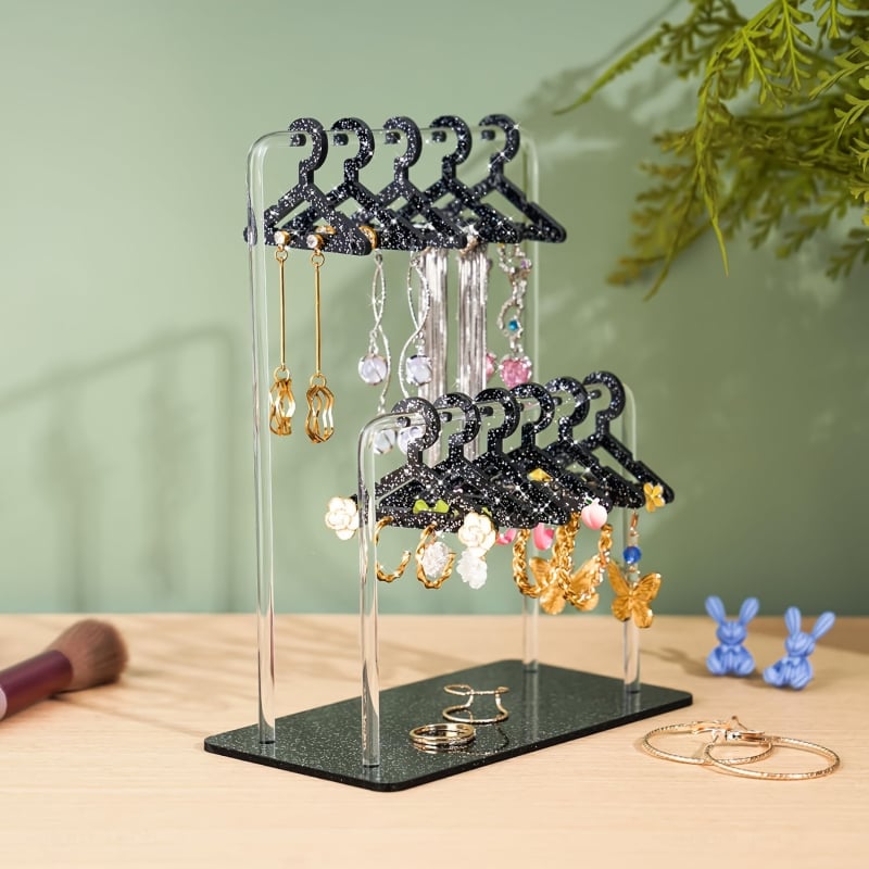 Suport de cercei personalizat cu acrilic, cu ramă pentru costume, suport de afișare pentru cercei
