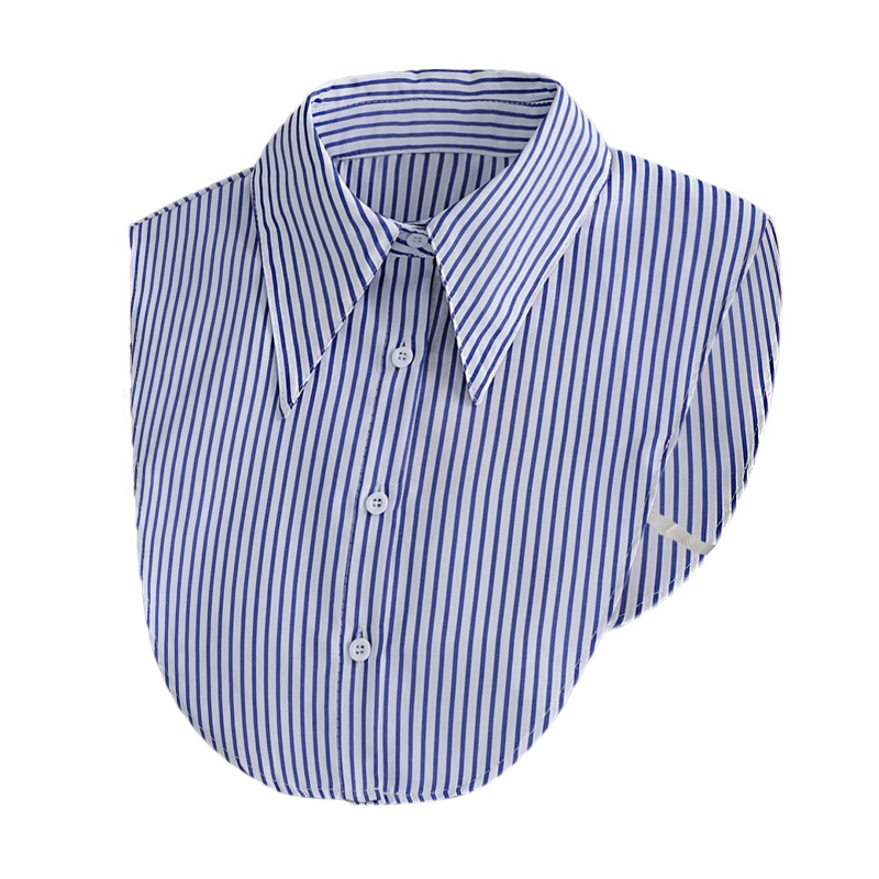 Piiriülene uus sinise triibulise särgi varrukaga valekraega pendelrätik, kõikidele sobiv moodne käevarrukaga meeste ja naiste disain elegantne mansett