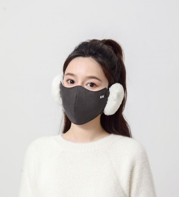 Uus talvemask, soe, kaks-ühes, eemaldatav näomask, moodsad külma- ja tuulekindlad, fliisvoodriga, külmumisvastased jalgrattasõidu kõrvaklapid