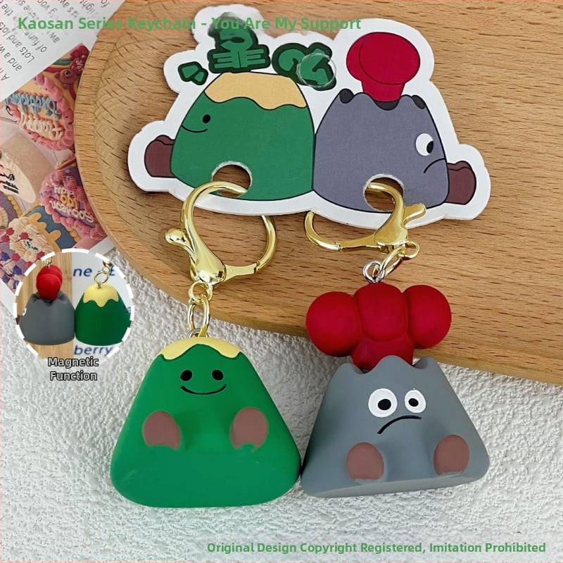 Originalni privjesak za ključeve za par s malim morskim psima, mali poklon, privjesak za ključeve s kupusom i crtanim motivom svinje, djevojačka torba