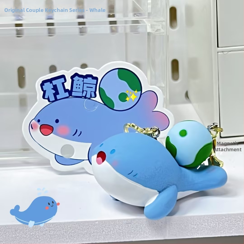 Originalni privjesak za ključeve za par s malim morskim psima, mali poklon, privjesak za ključeve s kupusom i crtanim motivom svinje, djevojačka torba