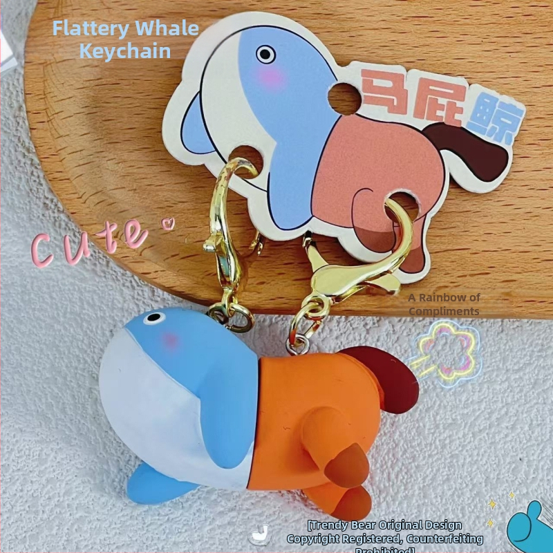 Originalni privjesak za ključeve za par s malim morskim psima, mali poklon, privjesak za ključeve s kupusom i crtanim motivom svinje, djevojačka torba