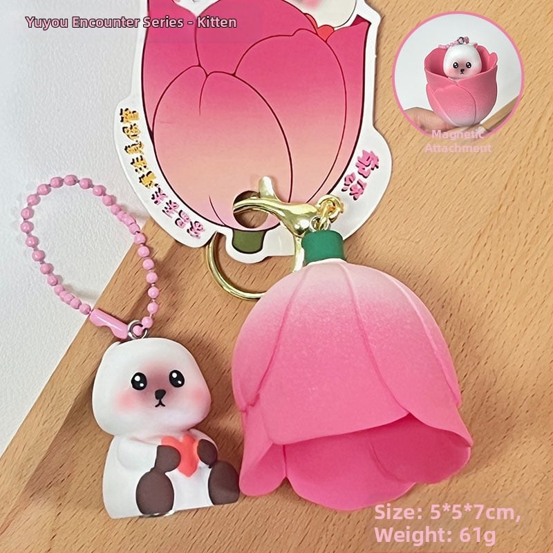 Originalni privjesak za ključeve za par s malim morskim psima, mali poklon, privjesak za ključeve s kupusom i crtanim motivom svinje, djevojačka torba