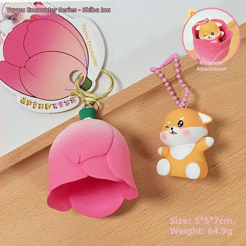 Originalni privjesak za ključeve za par s malim morskim psima, mali poklon, privjesak za ključeve s kupusom i crtanim motivom svinje, djevojačka torba