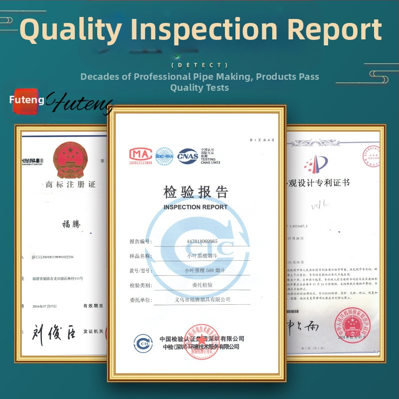 Фабрика за тръби Futeng Най-продавана абаносова тръба с восък 9 мм филтър за димоотвод Класическа старомодна тръба от масивно дърво, небоядисана