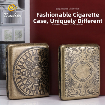 Uus pronksist kondenslillega 20 pakki metallist puhtast vasest sigaretiümbrist, klapiga kinkekarbis, nikerdatud, nikerdatud lillega, rõhukindel, tolmukindel suitsetamiskomplekt