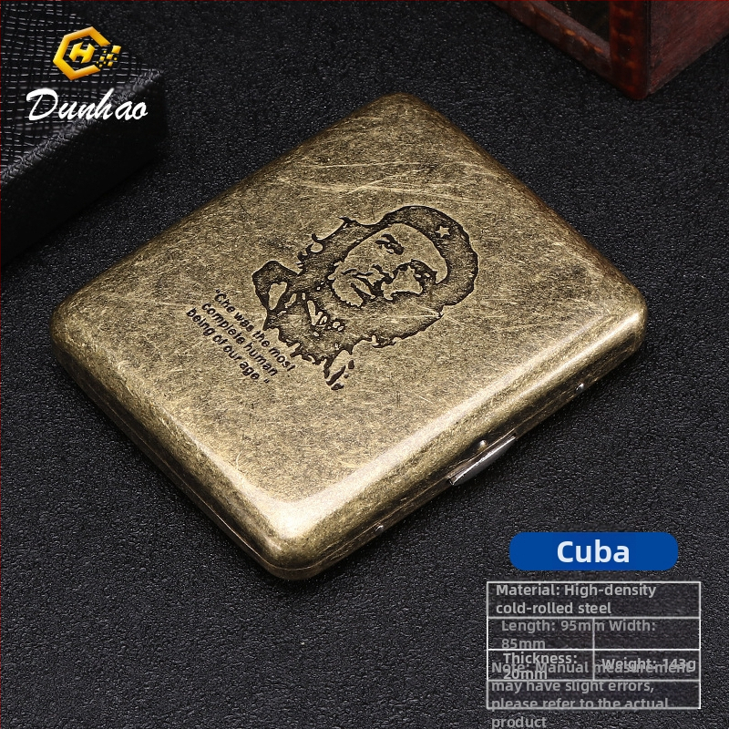 Uus pronksist kondenslillega 20 pakki metallist puhtast vasest sigaretiümbrist, klapiga kinkekarbis, nikerdatud, nikerdatud lillega, rõhukindel, tolmukindel suitsetamiskomplekt