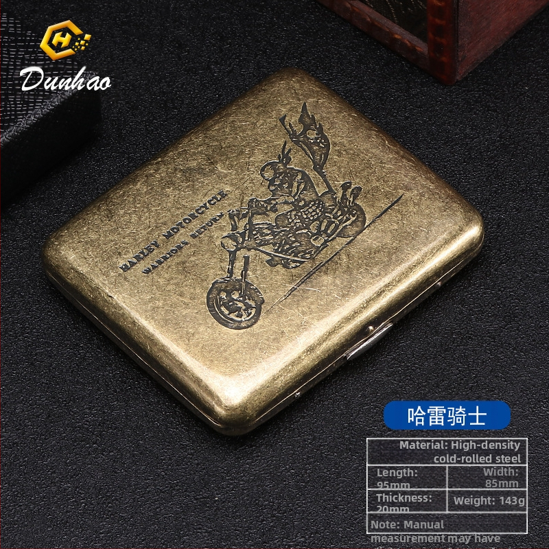 Uus pronksist kondenslillega 20 pakki metallist puhtast vasest sigaretiümbrist, klapiga kinkekarbis, nikerdatud, nikerdatud lillega, rõhukindel, tolmukindel suitsetamiskomplekt