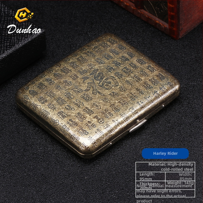 Uus pronksist kondenslillega 20 pakki metallist puhtast vasest sigaretiümbrist, klapiga kinkekarbis, nikerdatud, nikerdatud lillega, rõhukindel, tolmukindel suitsetamiskomplekt