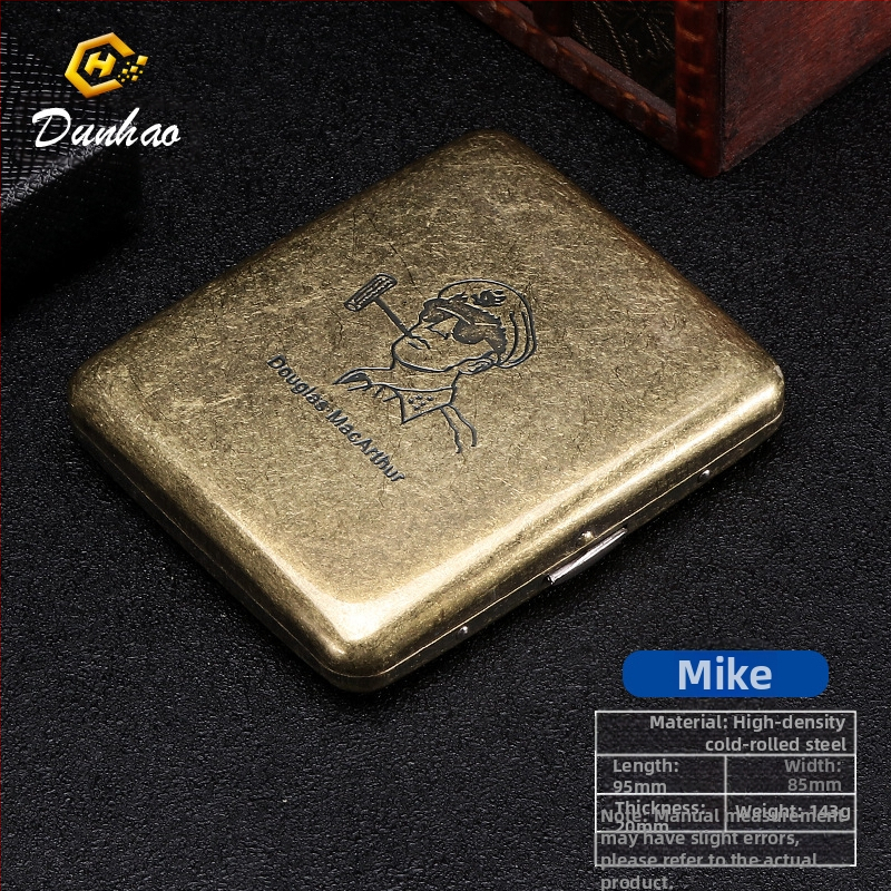 Uus pronksist kondenslillega 20 pakki metallist puhtast vasest sigaretiümbrist, klapiga kinkekarbis, nikerdatud, nikerdatud lillega, rõhukindel, tolmukindel suitsetamiskomplekt