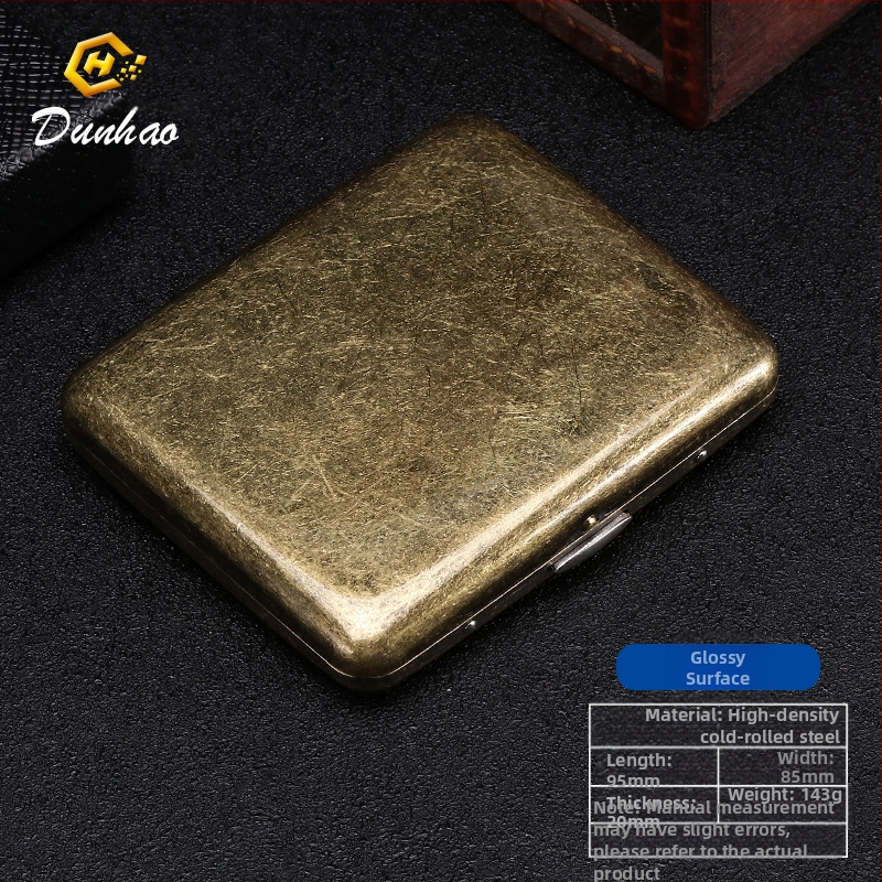 Uus pronksist kondenslillega 20 pakki metallist puhtast vasest sigaretiümbrist, klapiga kinkekarbis, nikerdatud, nikerdatud lillega, rõhukindel, tolmukindel suitsetamiskomplekt