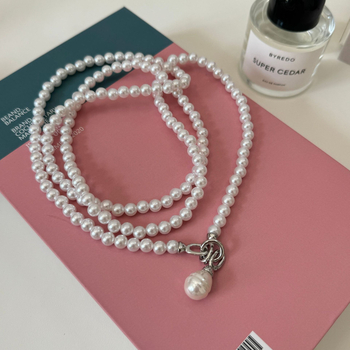 Σχεδιασμός Εξειδίκευσης ~ Μοντέρνα Πρωτοποριακή Αλυσίδα Σώματος με Μαργαριτάρια και Γυροσκόπιο, Κολιέ Κοστούμι, Αλυσίδα Φούτερ, Crossbody, Πολυχρηστικό, Γυναικείο