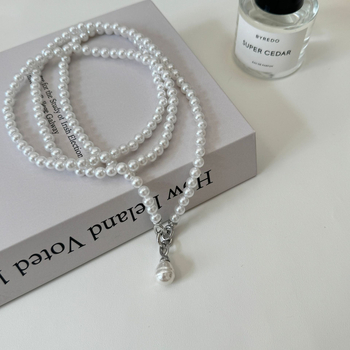 Σχεδιασμός Εξειδίκευσης ~ Μοντέρνα Πρωτοποριακή Αλυσίδα Σώματος με Μαργαριτάρια και Γυροσκόπιο, Κολιέ Κοστούμι, Αλυσίδα Φούτερ, Crossbody, Πολυχρηστικό, Γυναικείο