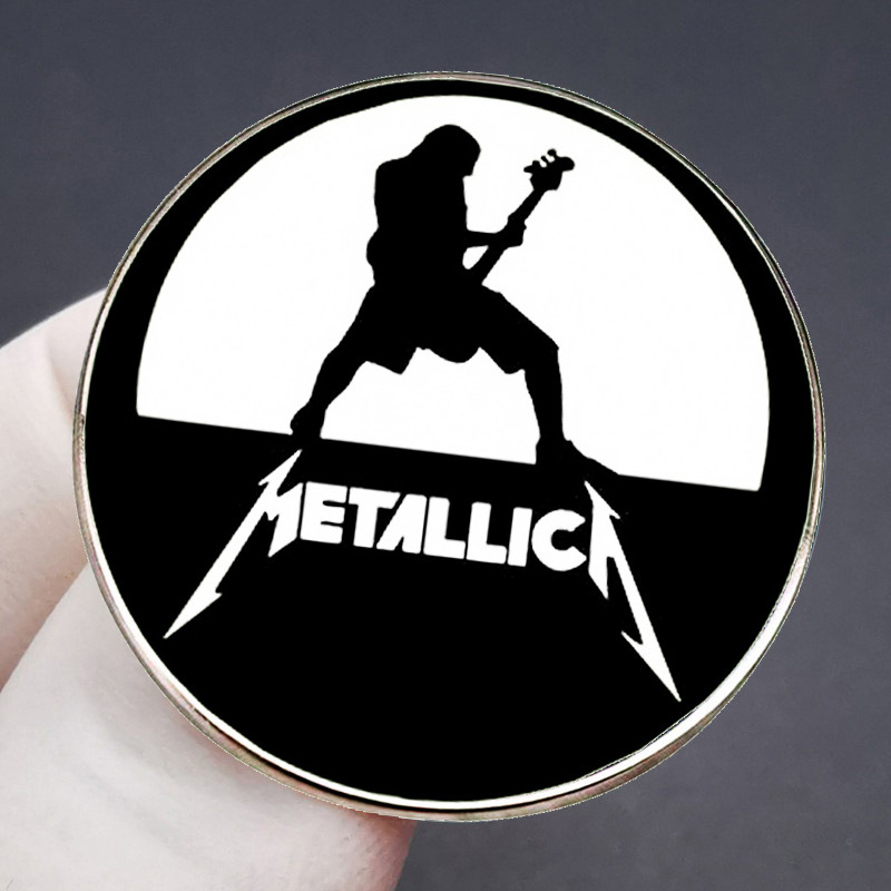 Broșă Metallica metal rock trupă Rapids Metal muzică pin insignă aliaj insignă accesorii