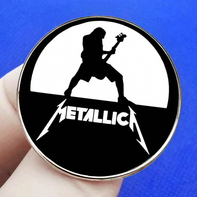 Broșă Metallica metal rock trupă Rapids Metal muzică pin insignă aliaj insignă accesorii