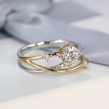 Ασημένιο δαχτυλίδι Star Track S999 με ελαφρύ, πολυτελές εξατομικευμένο σχέδιο, δαχτυλίδι με διαμάντια και γαλλικό σταυρό, πρόταση γάμου για την κοπέλα σας