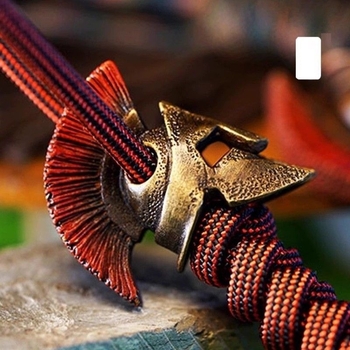 Αυθεντικό χειροποίητο σπαρτιάτικο μενταγιόν μαχαίρι με κόκκινη φούντα, EDC μενταγιόν, ομπρέλα, σχοινί, μπρελόκ αυτοκινήτου, βραχιόλι μενταγιόν