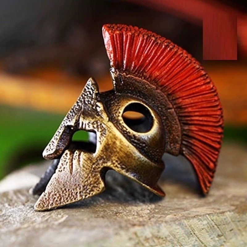 Originalus rankų darbo raudonų kutais dekoruotas spartietiškas „pasidaryk pats“ peilio pakabukas, EDC pakabukas, skėčio virvės formos automobilio raktų pakabukas, apyrankė